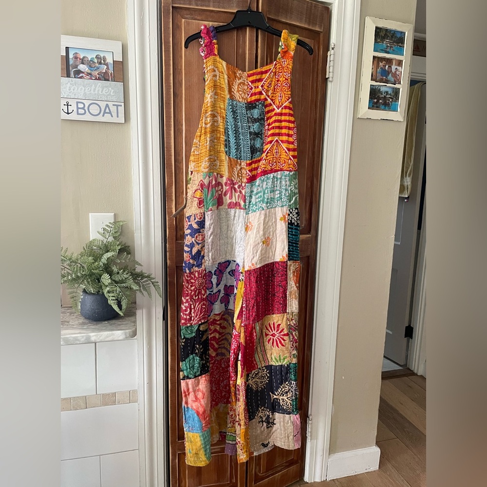 Kathmandu Multicolor Patchwork OVERALLS - Picture 2 of 14
